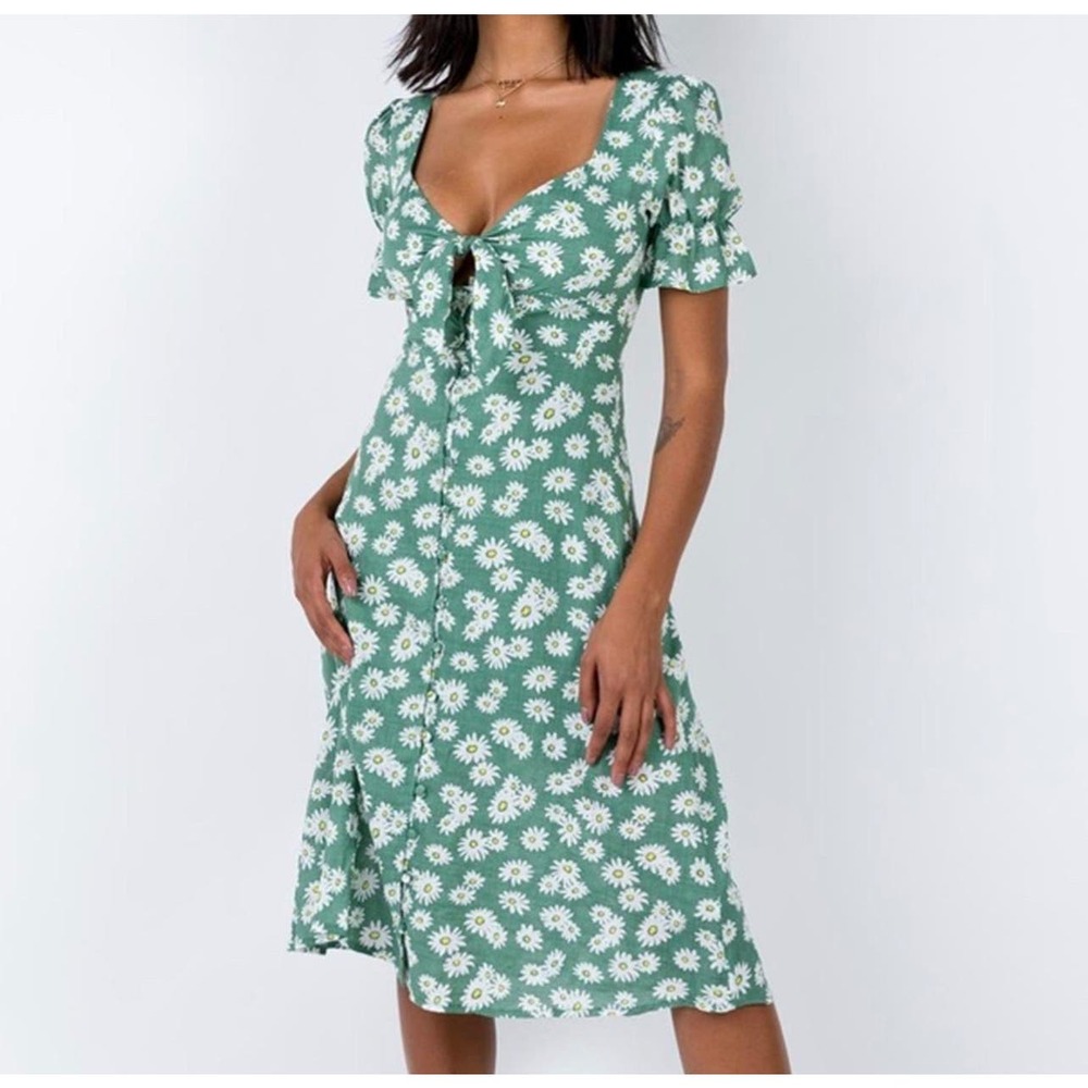 Princess Polly Green Daisy Dress small/2